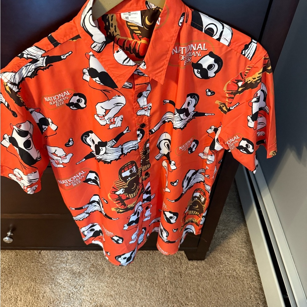 National Bohemian Hawaiian button down